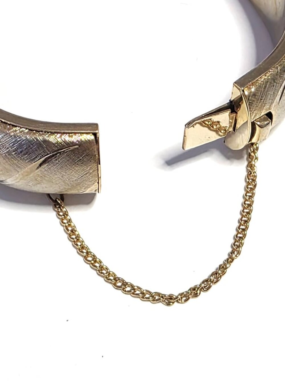 Gold-tone hinged cuff bangle - Picture 4 of 7